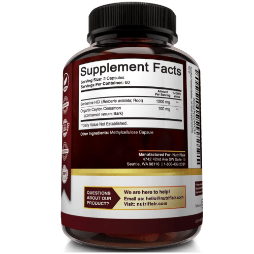 NutriFlair Premium Berberine Plus Gluten Free