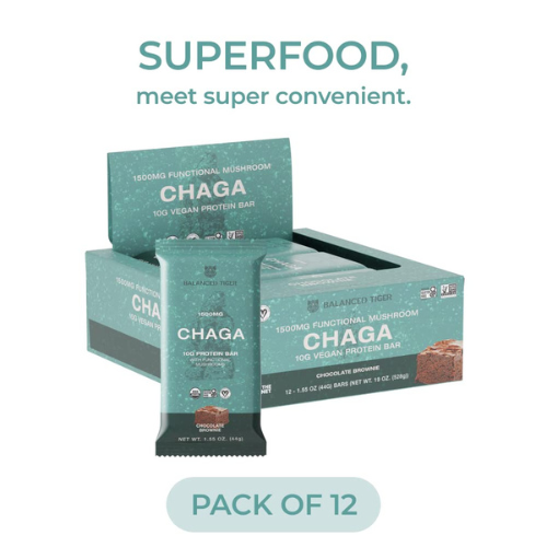 Balanced Tiger Chaga Mushroom Superfoods Protein Bars