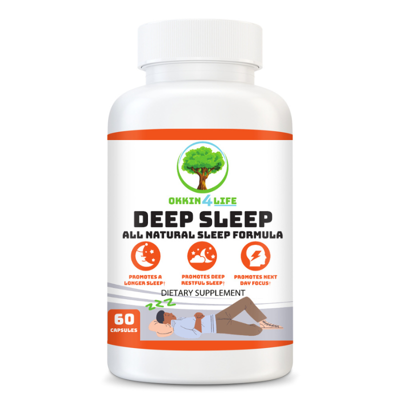 OKKIN4LIFE Deep Sleep Supplement- The Natural Way to Promote Deeper and Longer Sleep